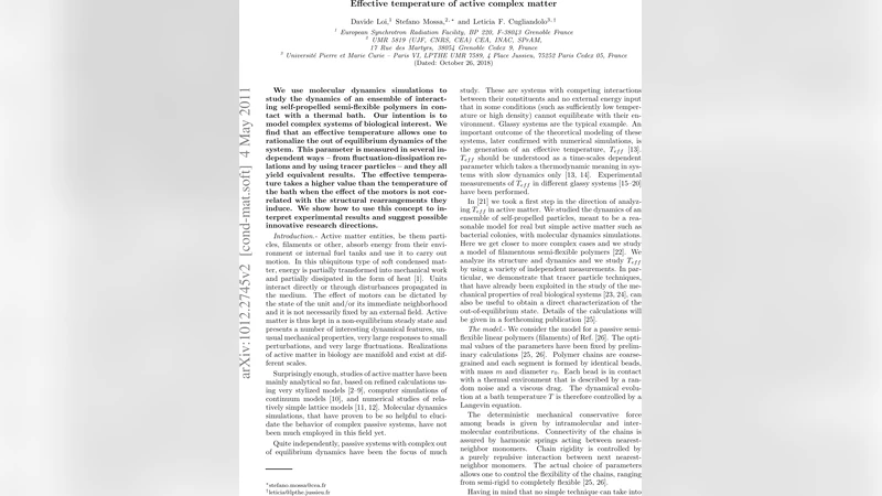 활성 복합 물질의 유효 온도