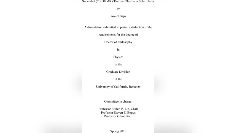 초고온 플라즈마, 태양 플레어의 새로운 비밀