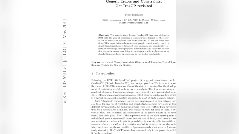 제네릭 트레이스와 제약조건 표준 재조명