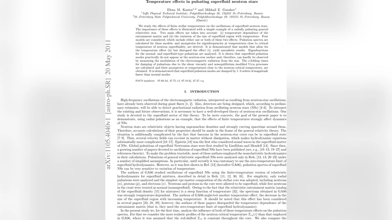 온도에 따른 초유체 중성자 별 진동의 새로운 이해