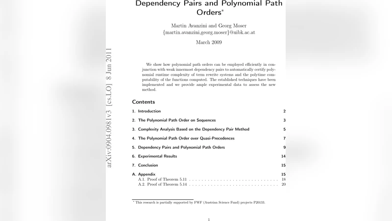 다항 경로 순서와 의존성 쌍을 이용한 다항 시간 복잡도 자동 인증