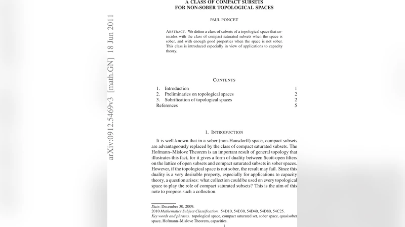 비소버 위상공간을 위한 새로운 콤팩트 부분집합 클래스