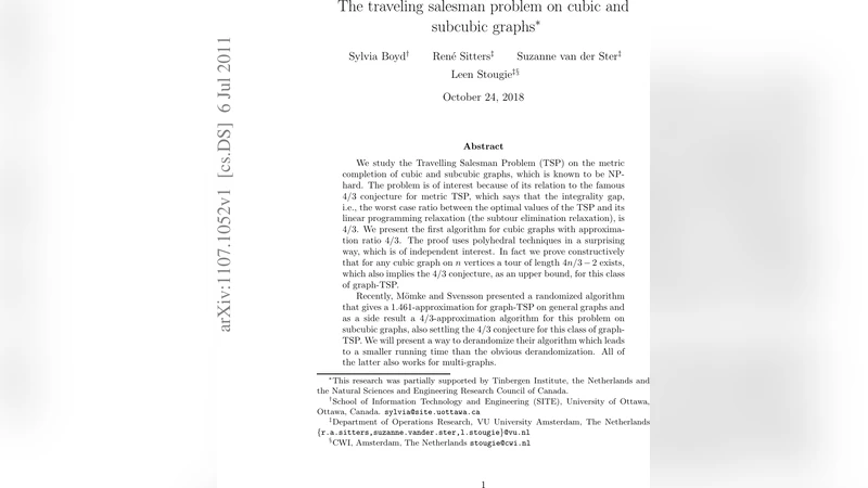 입방 그래프에서 여행하는 세일즈맨 문제의 사분의 사 근사