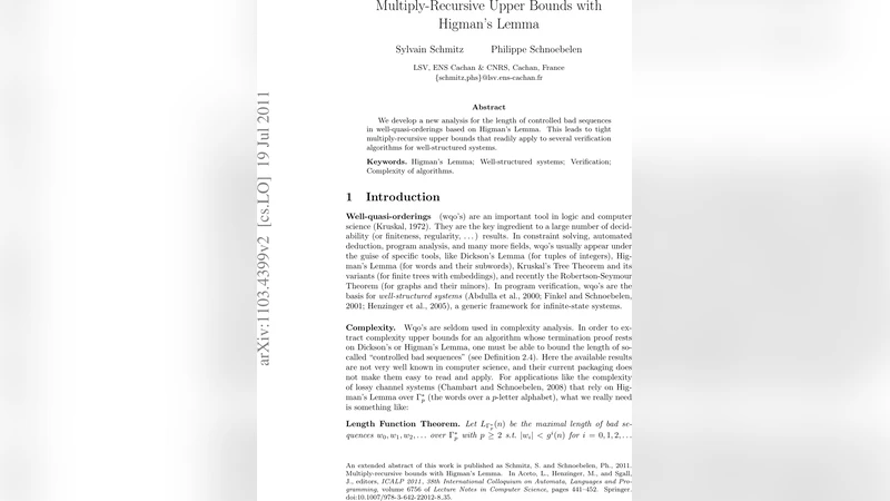 히그만 보조정리와 다중재귀 상한