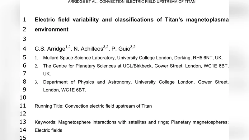타이탄 상류 전기장 변동과 분류 체계의 재검토