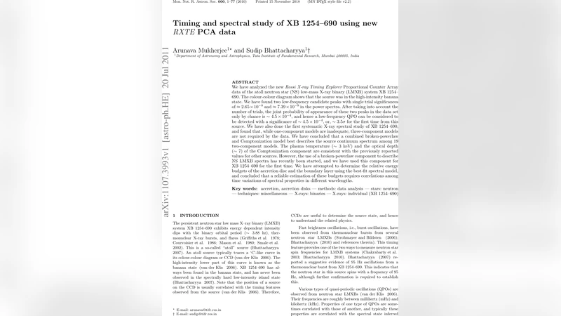 RXTE PCA 데이터로 본 XB 1254 690의 타이밍 및 스펙트럼 연구