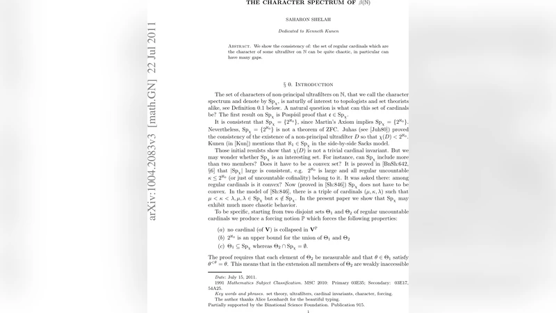 베타(N) 의 문자 스펙트럼과 그 복잡성