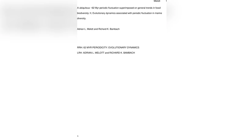 해양 생물 다양성 62백만년 주기와 진화 역학