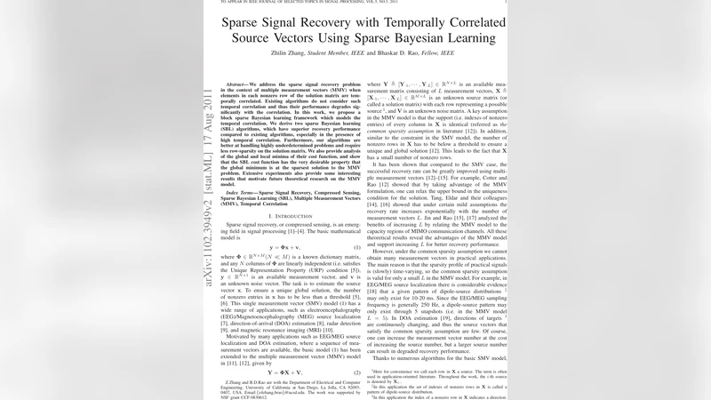 시간 상관성을 고려한 블록 희소 베이지안 학습 기반 다중 측정 벡터 복원
