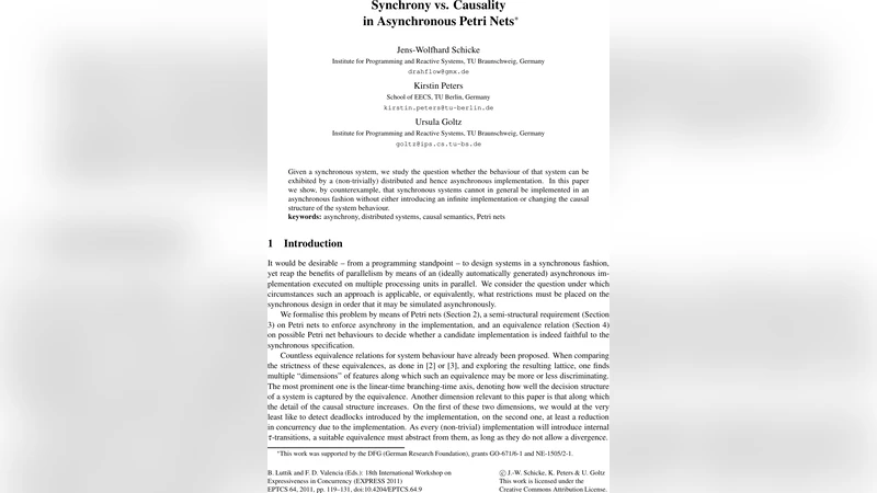 동기식 Petri Net을 비동기식으로 구현할 수 없는 이유