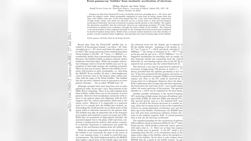 플라즈마 파동 난류에 의한 페르미 버블 전자 가속 메커니즘