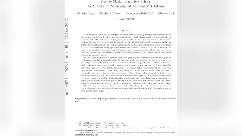 첫 번째 시장이 전부는 아니다 적합도와 선호적 연결 분석