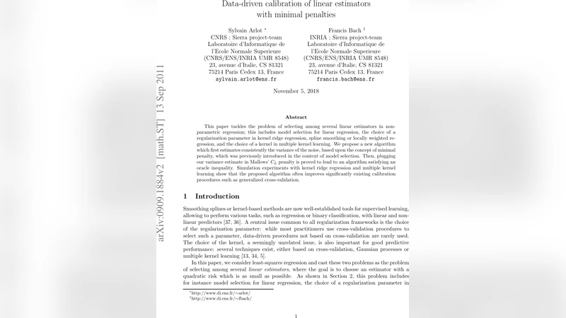 데이터 기반 최소 패널티를 이용한 선형 추정기 보정