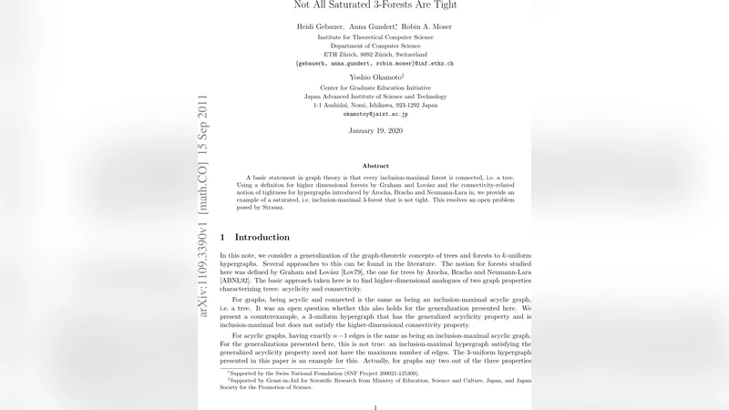 포화된 3포레스트는 반드시 타이트하지 않다