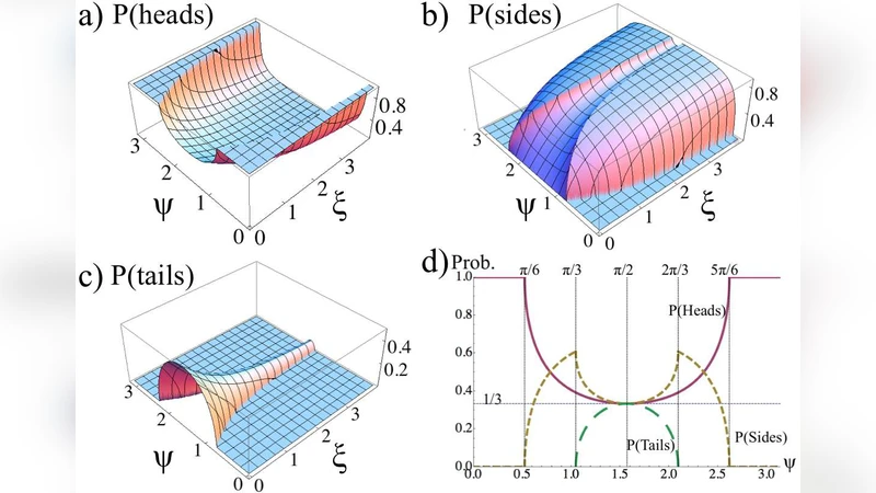 두께 있는 동전 던지기의 확률과 동역학