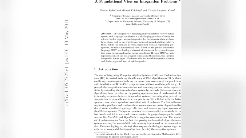 시스템 통합을 위한 MMT 기반 이론 변환 프레임워크