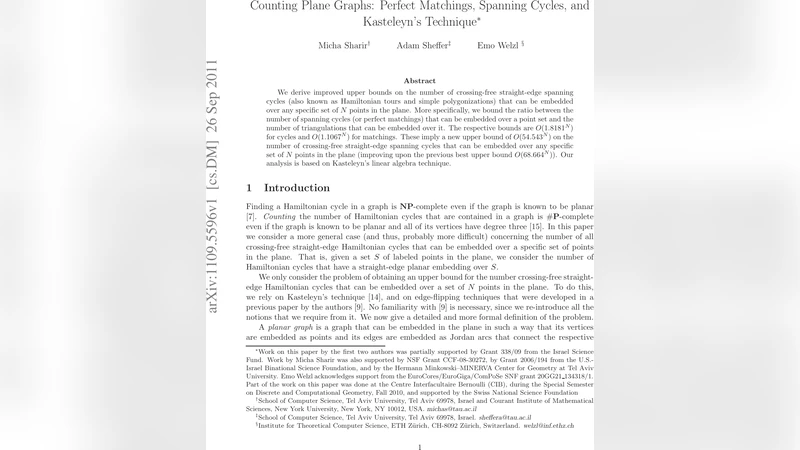 평면 그래프의 개수와 카스텔레인 기법