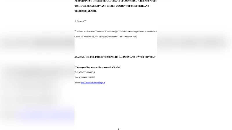 콘크리트·토양의 염도·수분 함량을 측정하는 RESPER 프로브 성능 평가