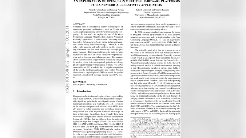 오픈클을 활용한 수치상대론 시뮬레이션 가속