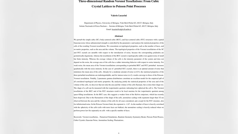 입체 랜덤 보로노이 테셀레이션: 격자에서 포아송까지의 연속 변환