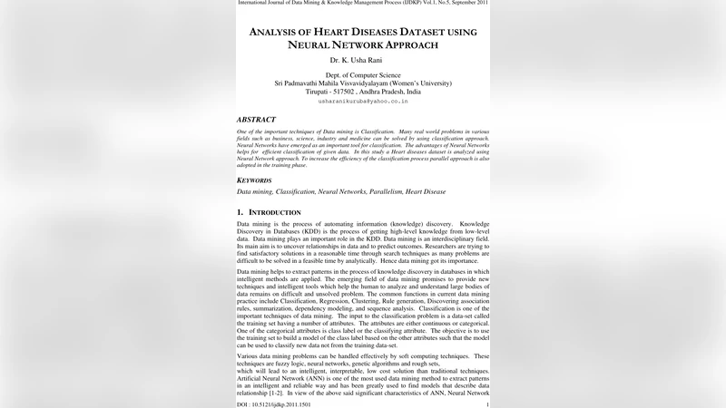 심장 질환 데이터셋을 신경망과 병렬 학습으로 분류하기