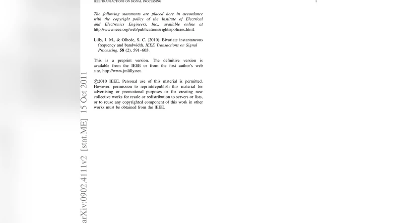 쌍변량 순간 주파수와 대역폭의 새로운 해석