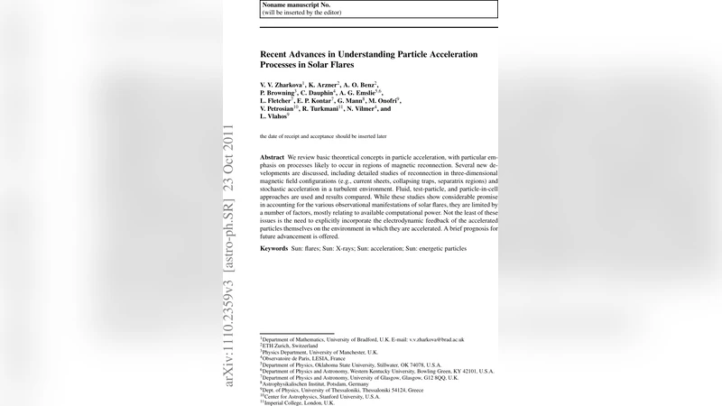 태양 플레어 입자 가속 최신 연구 동향