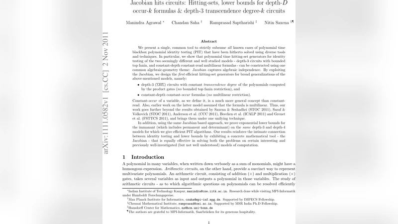 제이콥비로 풀어낸 회로 테스트와 하한
