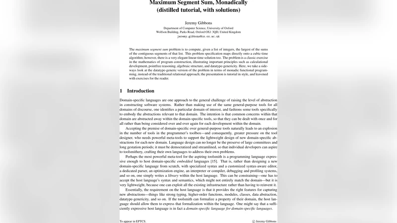 모나드로 풀어보는 최대 구간 합 튜토리얼