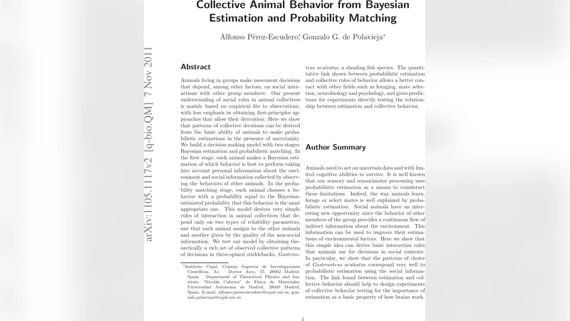 베이즈 추정과 확률 매칭으로 본 집단 행동 메커니즘