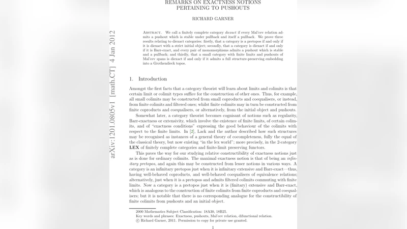 푸시아웃과 정확성: 다이엑시트 범주에 대한 새로운 관점