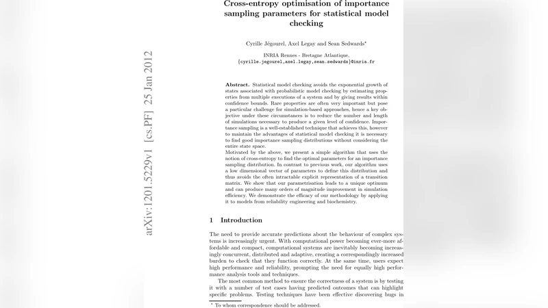 통계적 모델 검증을 위한 교차 엔트로피 기반 중요도 샘플링 파라미터 최적화