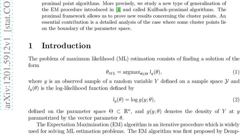 EM 알고리즘과 근접 일반화