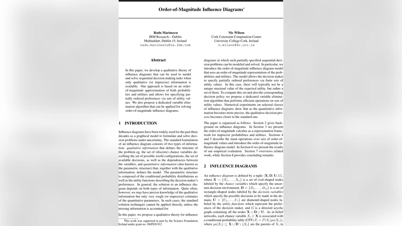 정성적 순서 규모 인플루언스 다이어그램