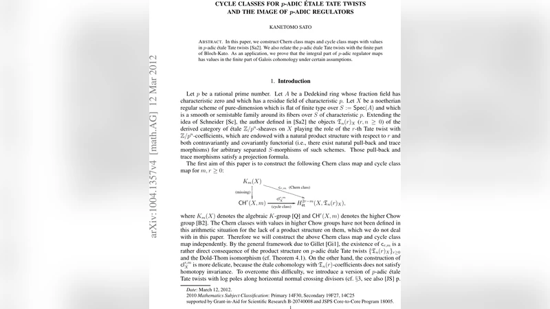 p‑adic 에틸 타이트 트위스트와 사이클 클래스, 그리고 레귤레이터 이미지 연구
