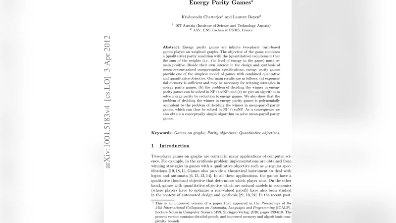에너지 패리티 게임