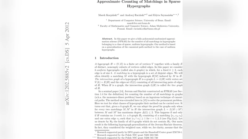 희소 균일 초그래프 매칭 개수 근사 계산을 위한 완전다항시간 무작위 알고리즘
