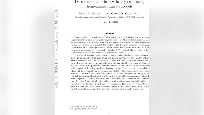 동·고속 시스템을 위한 동화된 기후 모델 기반 데이터 동화 혁신