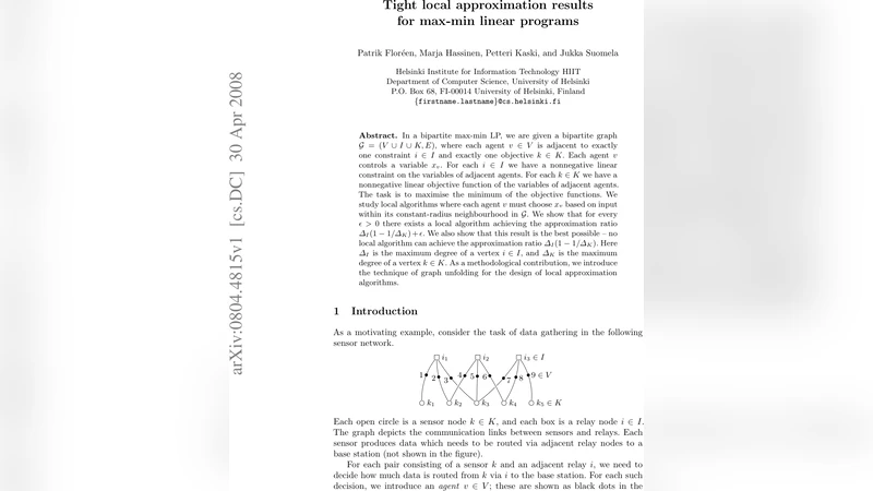 최적 근접을 위한 국소 알고리즘, 최대‑최소 선형 프로그램의 새로운 한계