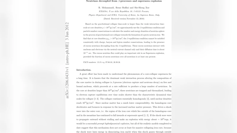 초밀도 핵심에서 베타과정 탈동조와 초신성 폭발 메커니즘