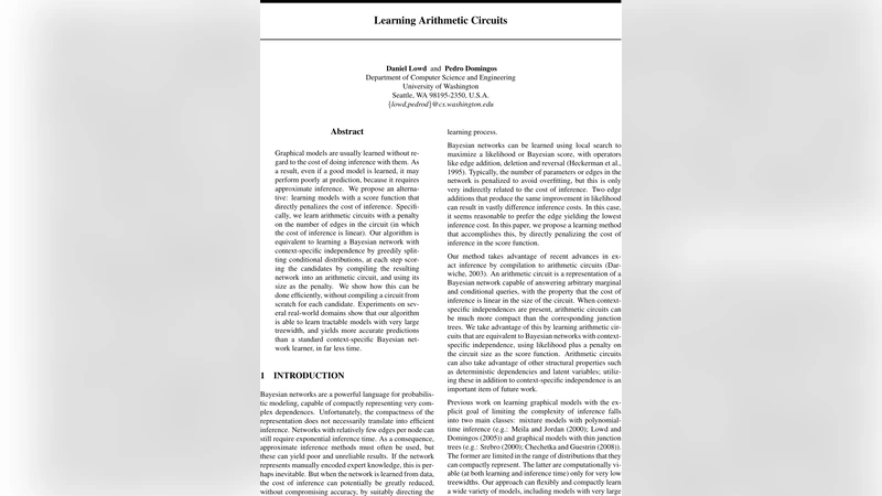 산술 회로 학습을 통한 효율적 추론 모델 구축