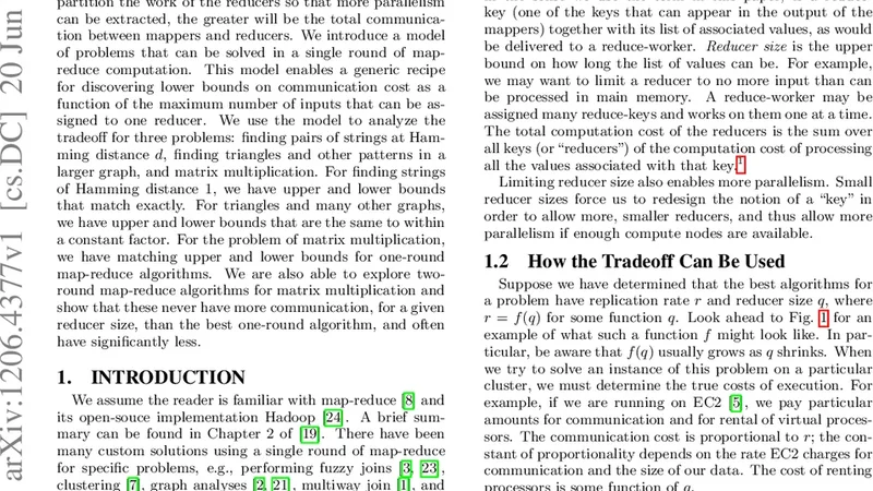 맵리듀스 연산 비용의 상·하한 분석