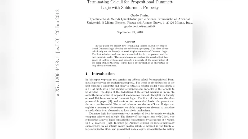 선형 순서 기반 두 단계 테이블루 계산법: 듐멧 논리의 종료와 부분식 성질