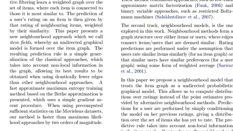아이템 필드 그래프 모델 기반 협업 필터링