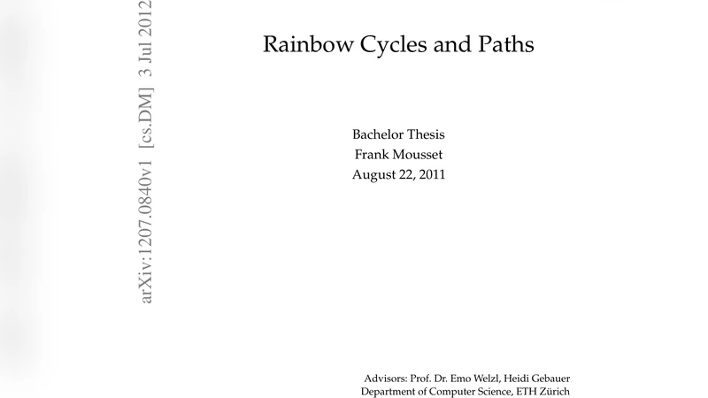 무지개 경로와 사이클의 새로운 경계