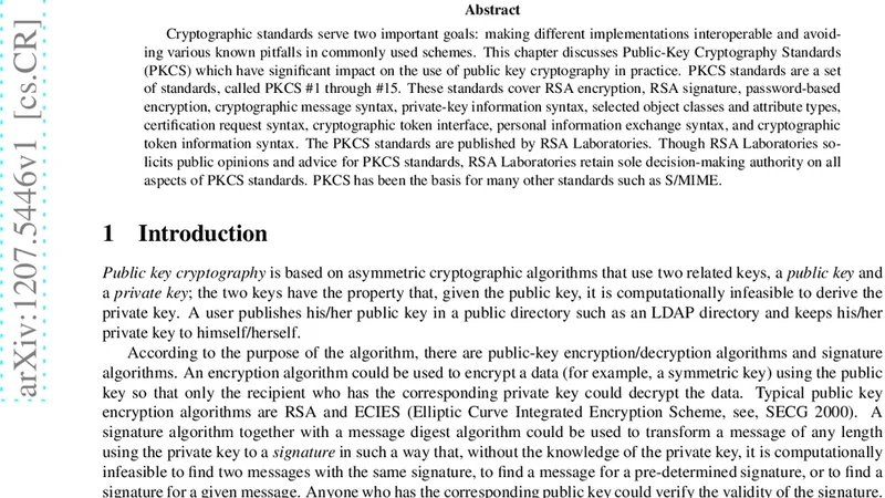 PKCS 표준이 만든 공개키 암호화의 실전 혁신