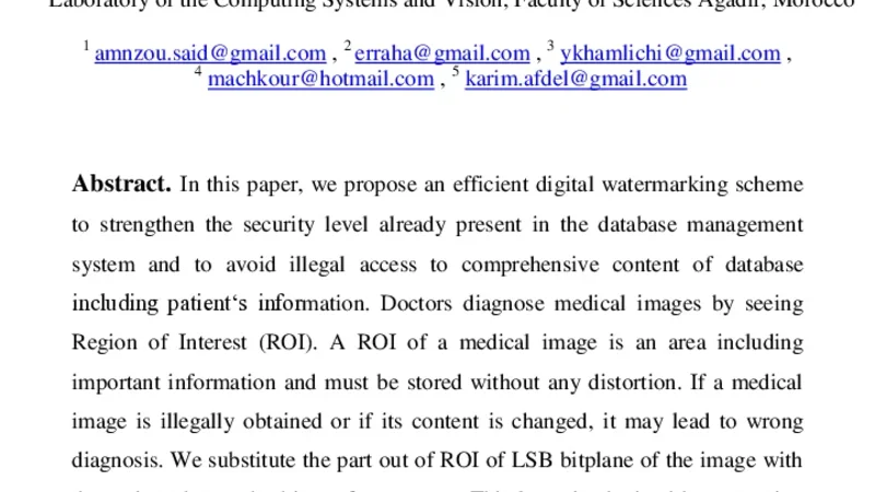 의료 정보 시스템 보안을 위한 워터마킹과 Oracle SecureFile LOB 통합 기법