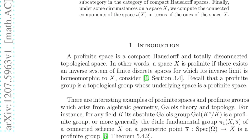 연속함수환을 통한 프로피니트 공간의 반사성 및 연결성 연구