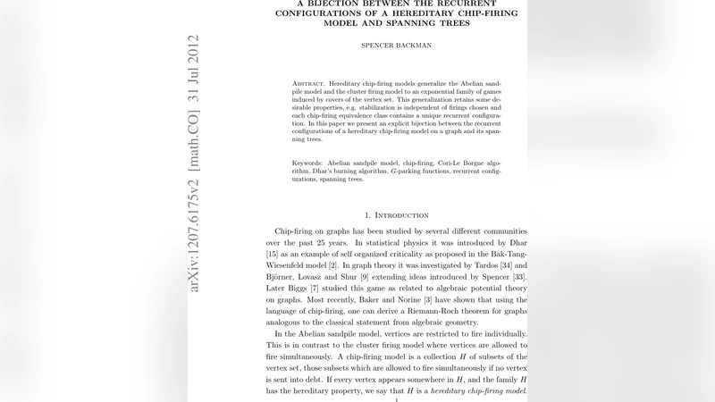 유전 칩 파이어링 모델과 스패닝 트리의 재발 구성 사이의 전단사