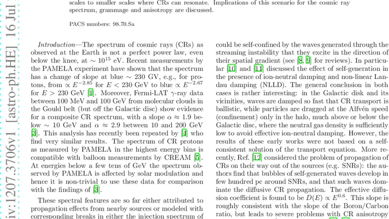 우주선 유도 난류가 만든 스펙트럼 전이와 은하 내 전파 메커니즘